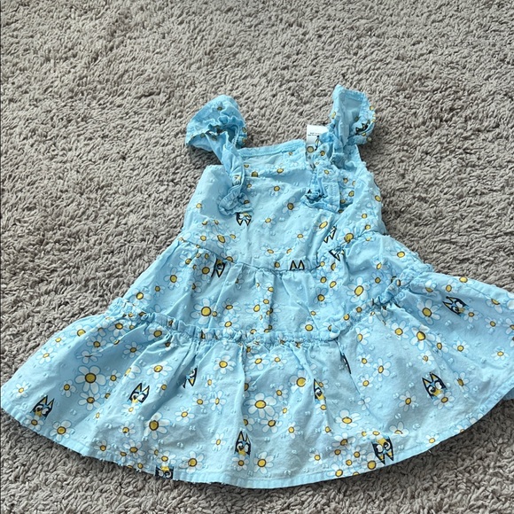 Bluey Other - Bluey Blue Floral Tiered Baby Dress